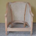 Solid wood apron and seat cushion detail