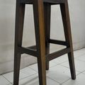 Communal barstool upholstered seat and backres