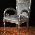 Empire carver chair silver paint