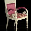 Empire carver chair white painted