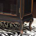 Louis XV Vitrine black color legs and foot carving detail