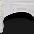 Top cresting detail, classic rococo carving antique white painted.