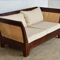 St. Barclays teak rattan sofa