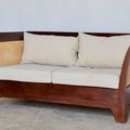 St. Barclays teak rattan sofa