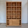 Teak bookshelf front view