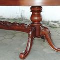 Twin pedestal table front-left view