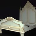 Victorian bed mahogany wood full view