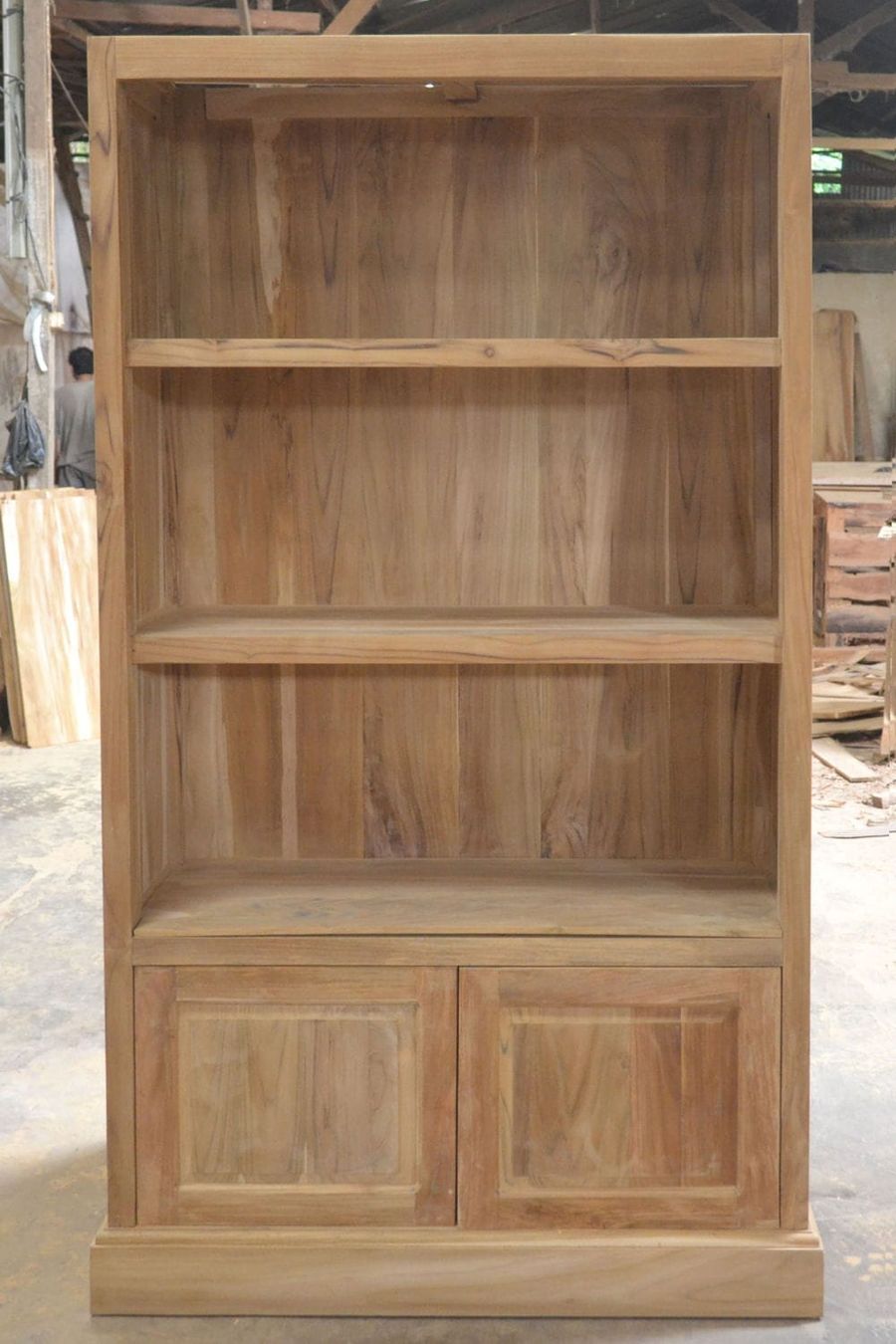 Colonial bookcase front raw