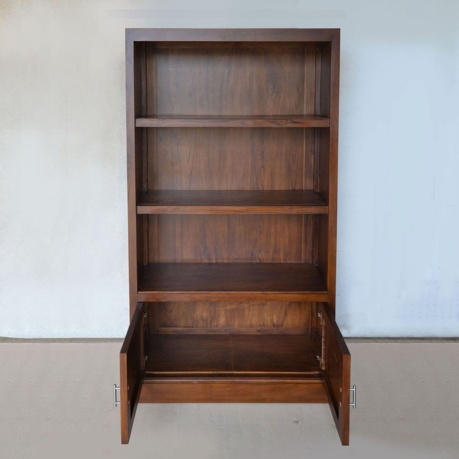 Colonial bookcase opened