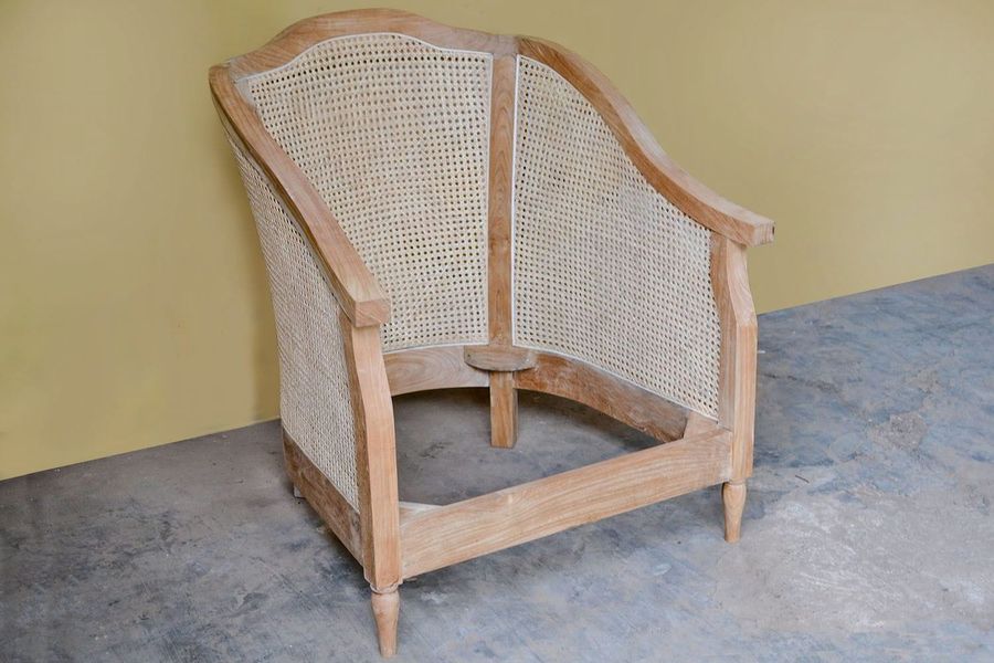 Unfinished teak wood frame