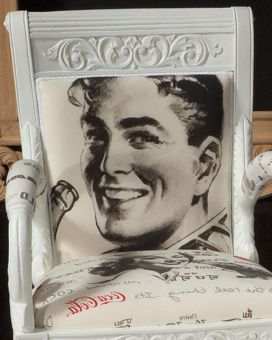 Empire carver chair custom fabric backrest