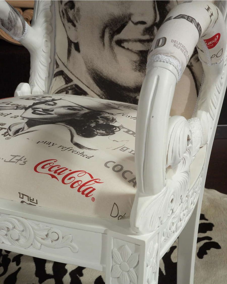 Empire carver chair custom fabric