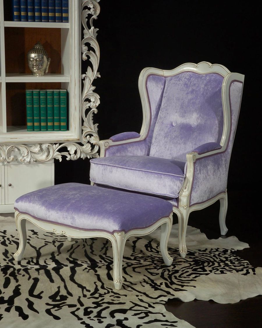 French Louis XV bergere wings back