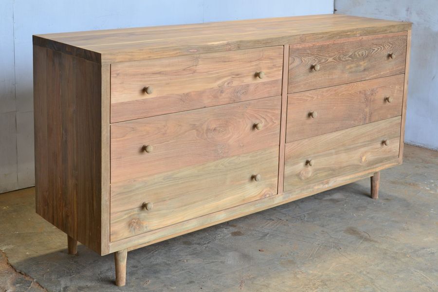 Reclaimed solid wood top leaf detail 