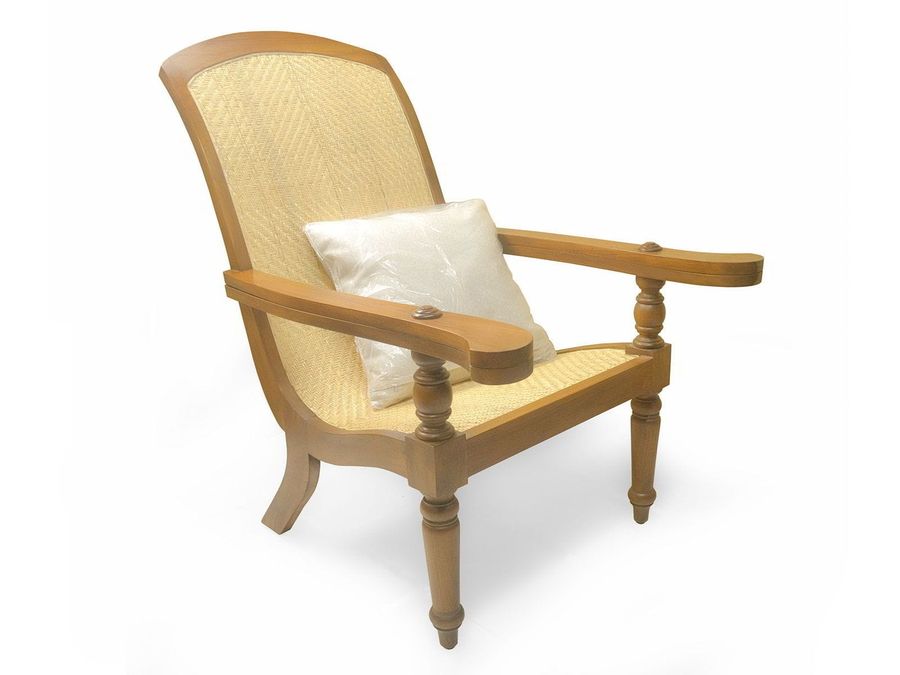 Teak wood lazy chair full view