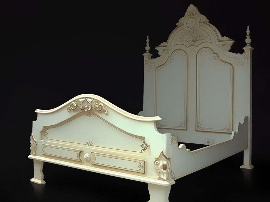 Victorian bed mahogany wood full view