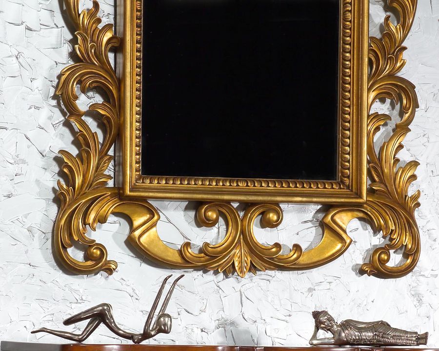 Mirror detail on top of the Wavefront dresser 3 drawers