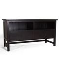 Tv stand 2 drawers mahogany wood black painted