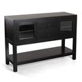 Mahogany simple sideboard black painted