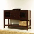 Mahogany simple sideboard dark brown finish
