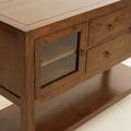 Mahogany simple sideboard glass doors detail