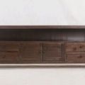 Mahogany wood plain tv stand 4 drawers detail