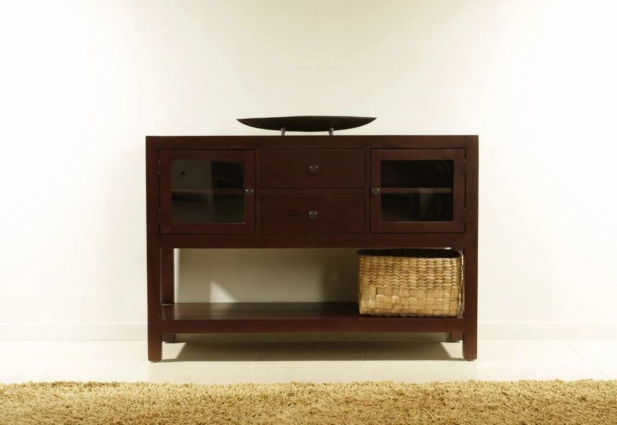 Mahogany simple sideboard front view