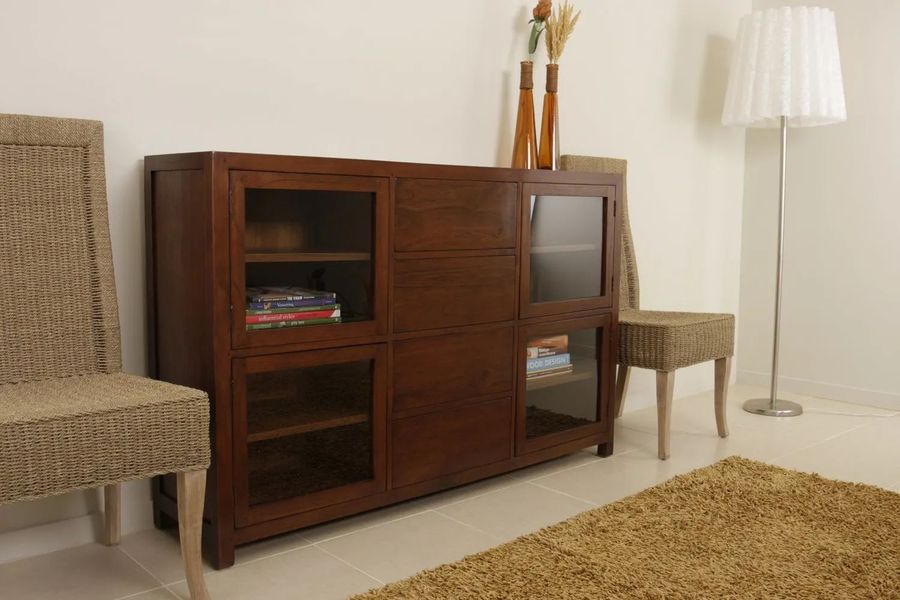 Plain simple sideboard 4Dw4Ds mindi wood