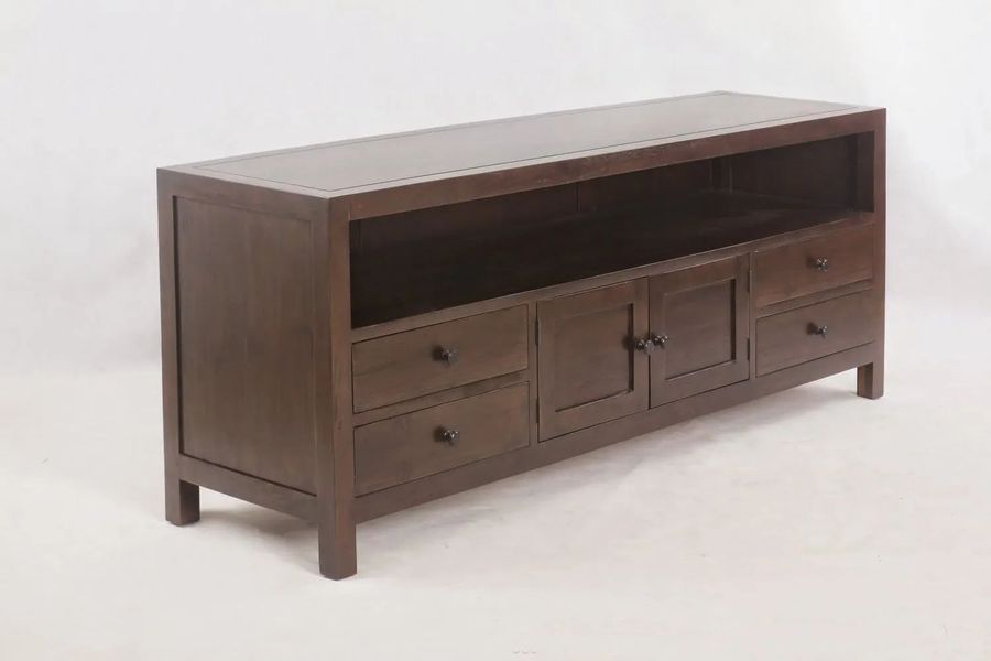 Mahogany wood plain tv stand