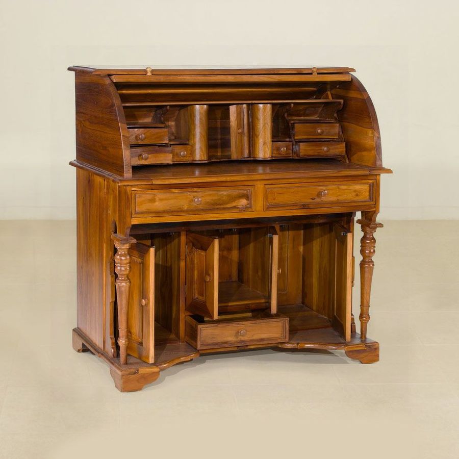 American roll top desk doors opened