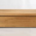 Bali teak bathroom storage bench front detail