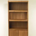 Front detail of Bali teak bathroom shelving unit