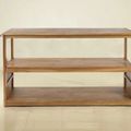 Bali teak bathroom console table front view