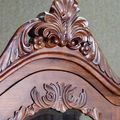 Wood carving decoration cresting the vitrine