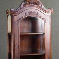 Glass doors hutch baroque vitrine