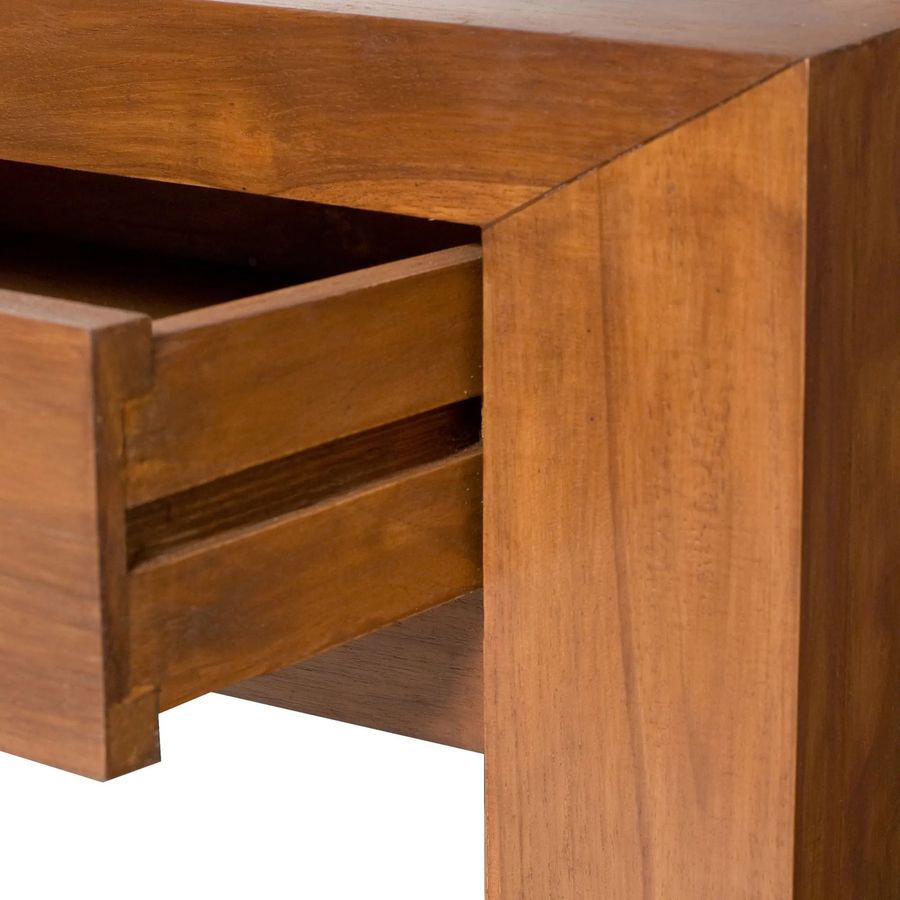 Plain console table 2 drawers detail