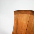 Wooden backrest of the teak dining chair