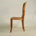 Left side view of the teak dining chair