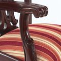 Arm carving detail of Chippendale ribbon carving armchair