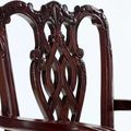 Backrest carving detail Chippendale ribbon carving armchair
