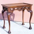 Chippendale tea table mahogany classic