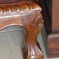 Ball and claws carving legs of Chippendale vitrine