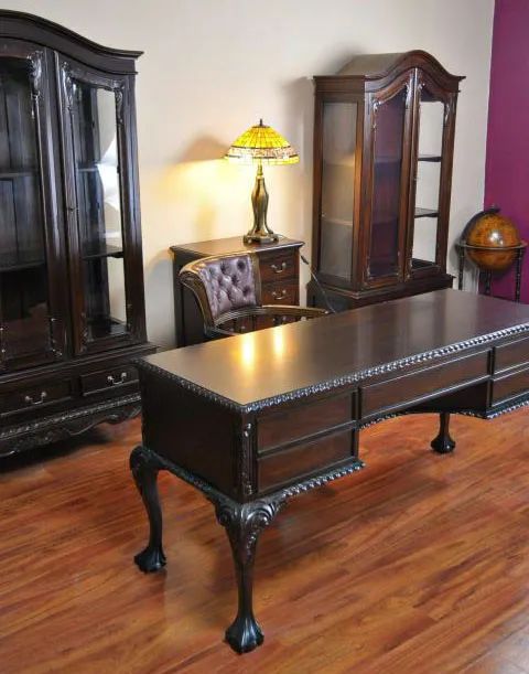 Chippendale bureau in home ofiice
