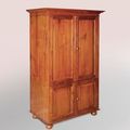 Colonial tv armoire pocket doors