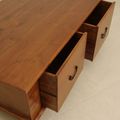 The drawers of Bun feet coffee table pulled out