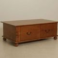 Bun feet coffee table 3 drawers