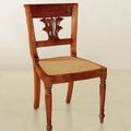 Colonial palm bar chair teak wood