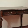 Front side detail of the colonial console table