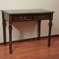 British colonial console table 2 drawers