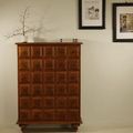 Medicine chest of drawers red mahogany wood stain